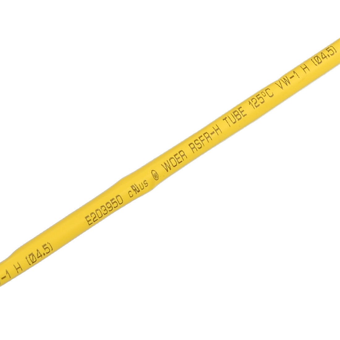4.5mm Diameter Ratio 2:1 Heat Shrinking Shrinkable Tube Yellow 4M Long