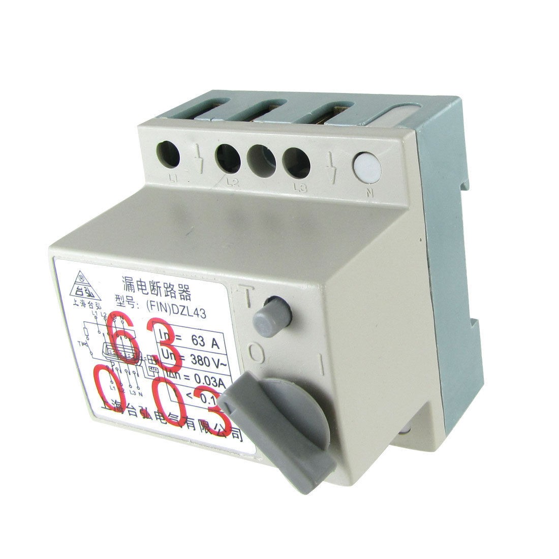AC 380V 63A 3P Switch Type ELCB Earth Leakage Circuit Breaker