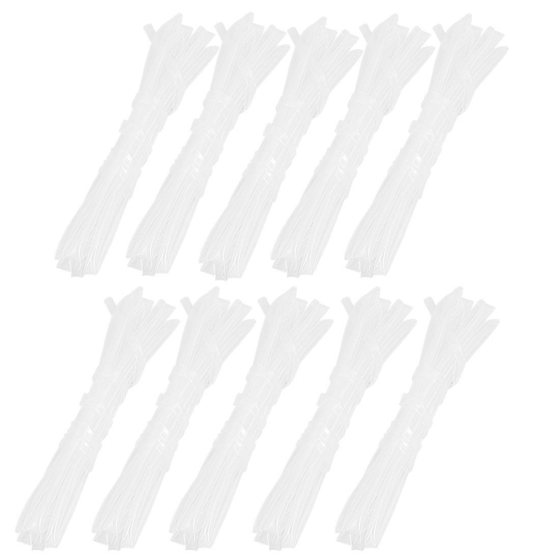 10 Pcs 4mm Diameter Clear Polyolefin Heat Shrinking Tube 2M 6.6Ft
