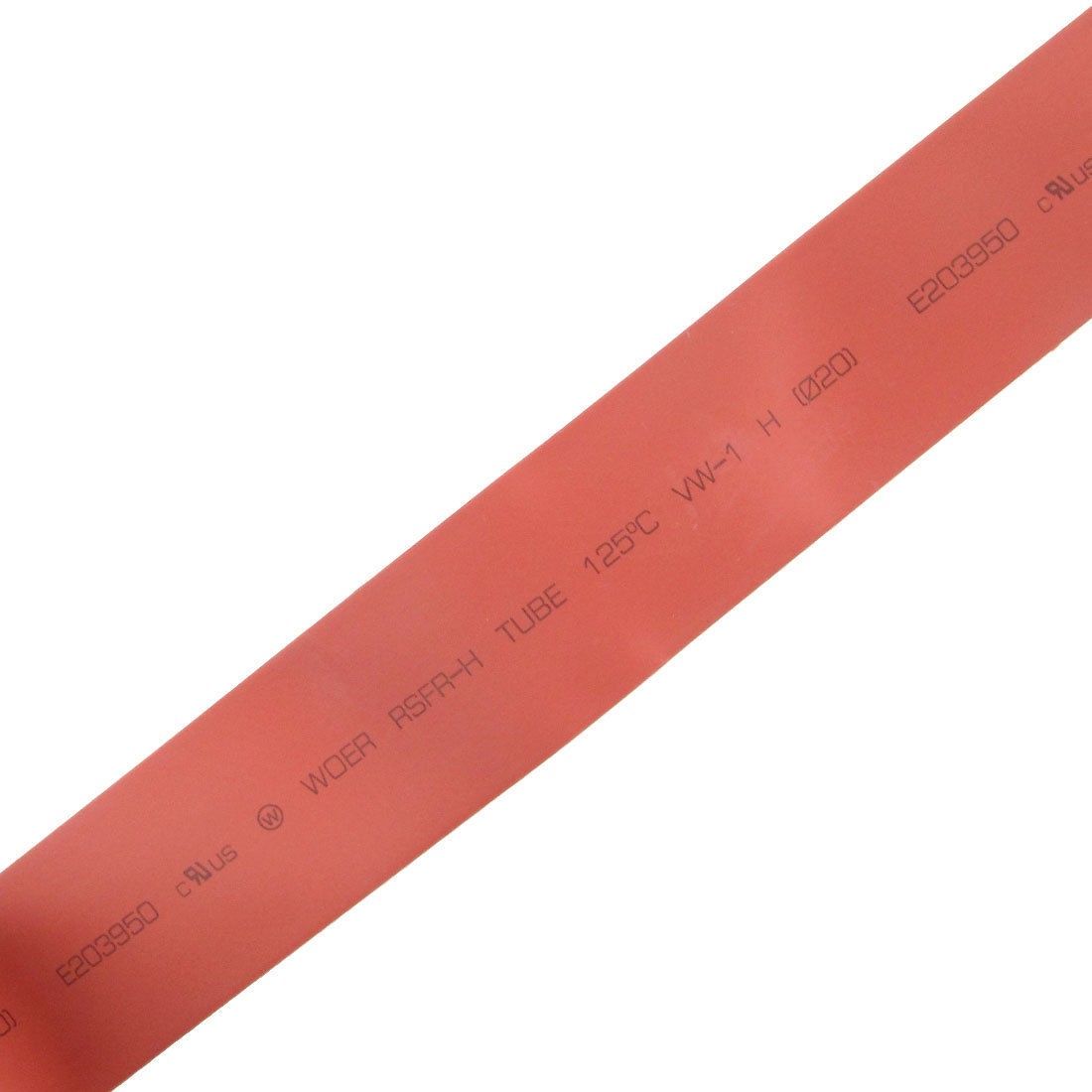 1m 3.28ft Red 20mm Tube Sleeving Heat Shrink Tubing