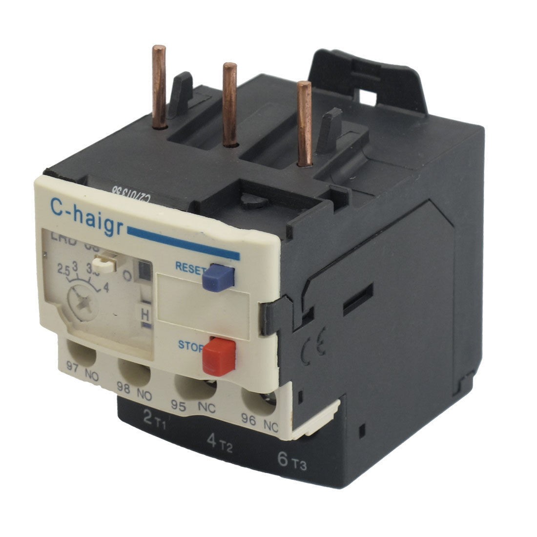 3 Pole AC 2.5A - 4A Electric Thermal Overload Relay 1 NO 1 NC
