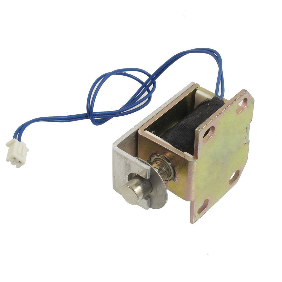 DC 6V 0.3A 2mm 0.2kg First Stroke Push Type Solenoid Electromagnet w Base