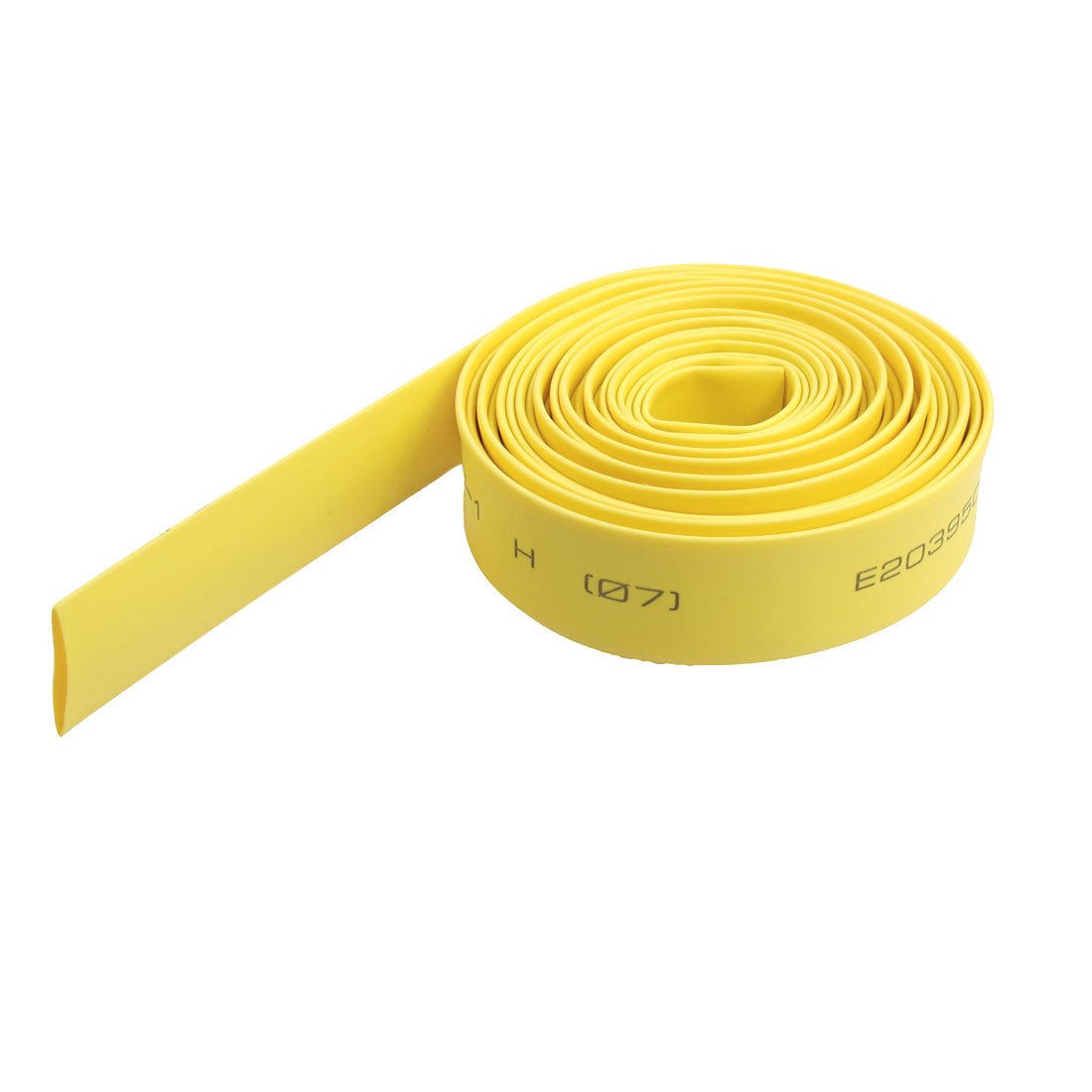 Ratio 2:1 7mm Dia Yellow Polyolefin Heat Shrinkable Tube 2M 6.6Ft