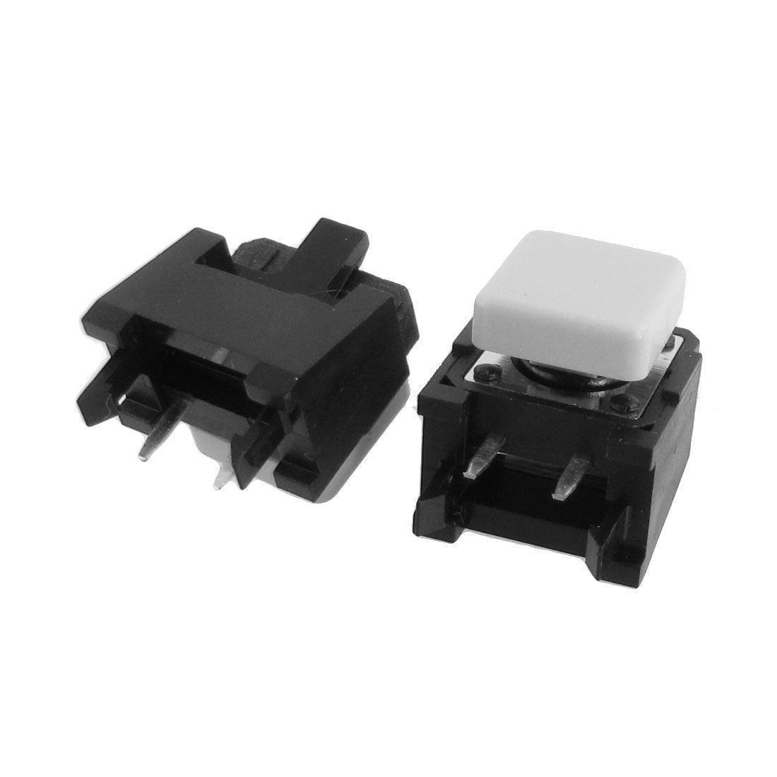 10 Pcs Momentary Tactile Push Button Switch Right Angle 12 x 12mm x 8mm + Cap