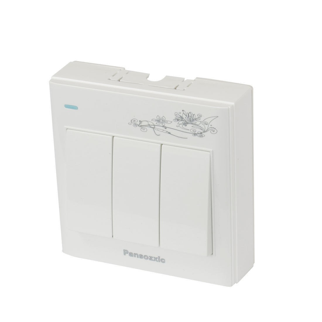 110-250V 10-16A 3 Gang Flower Pattern White Control Wall Panel Switch