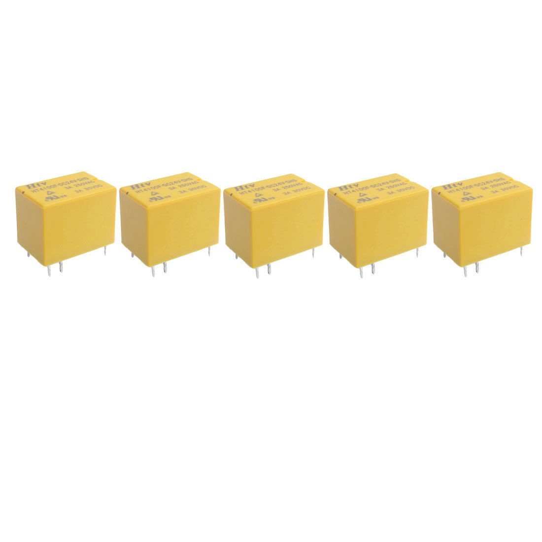 HT4100F DC 24V Coil 6 Pin General Power Relay SPDT 5 Pcs