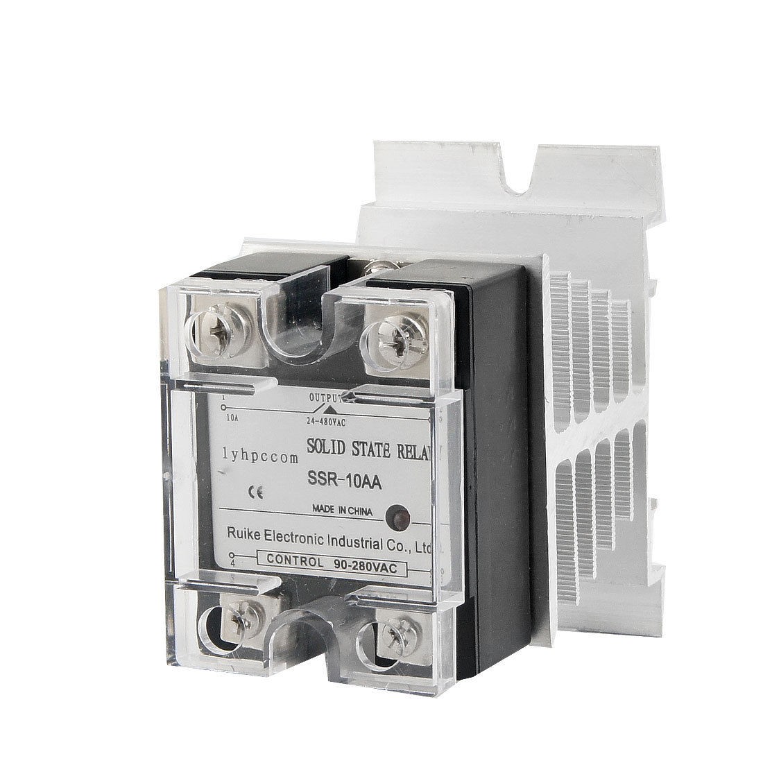 SSR-10AA 10A AC-AC A Solid State Relay SSR AC 90-280V / AC 24-480V + Heat Sink