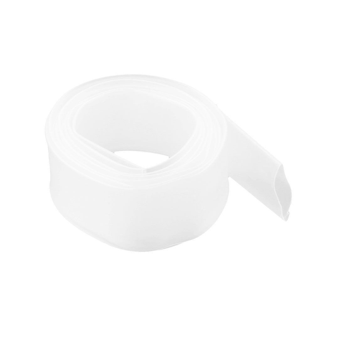 Ratio 2:1 22mm Dia Clear White Polyolefin Heat Shrinkable Tube 2M 6.6Ft