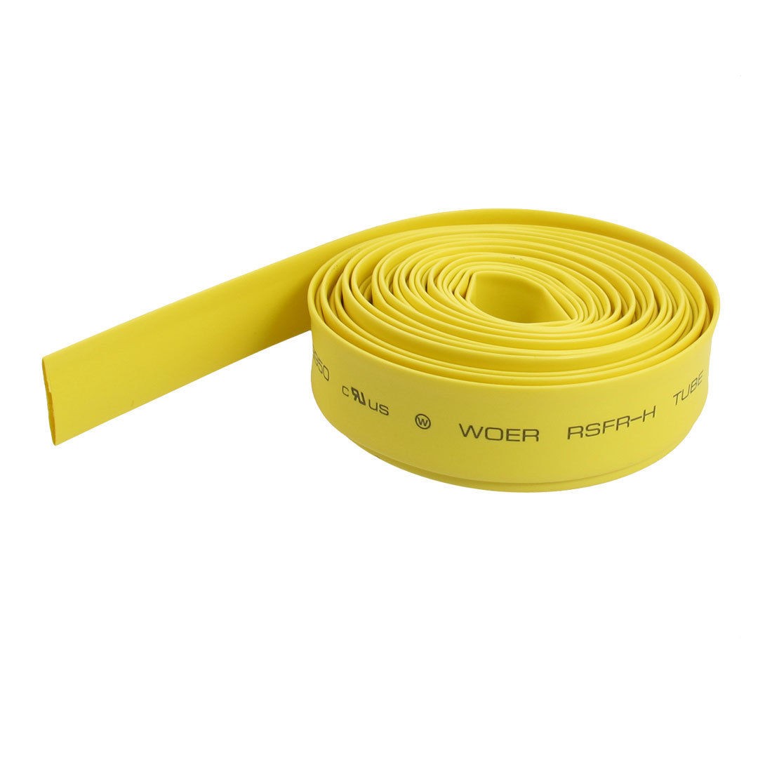 Ratio 2:1 10mm Dia Yellow Polyolefin Heat Shrinkable Tube 4M Long