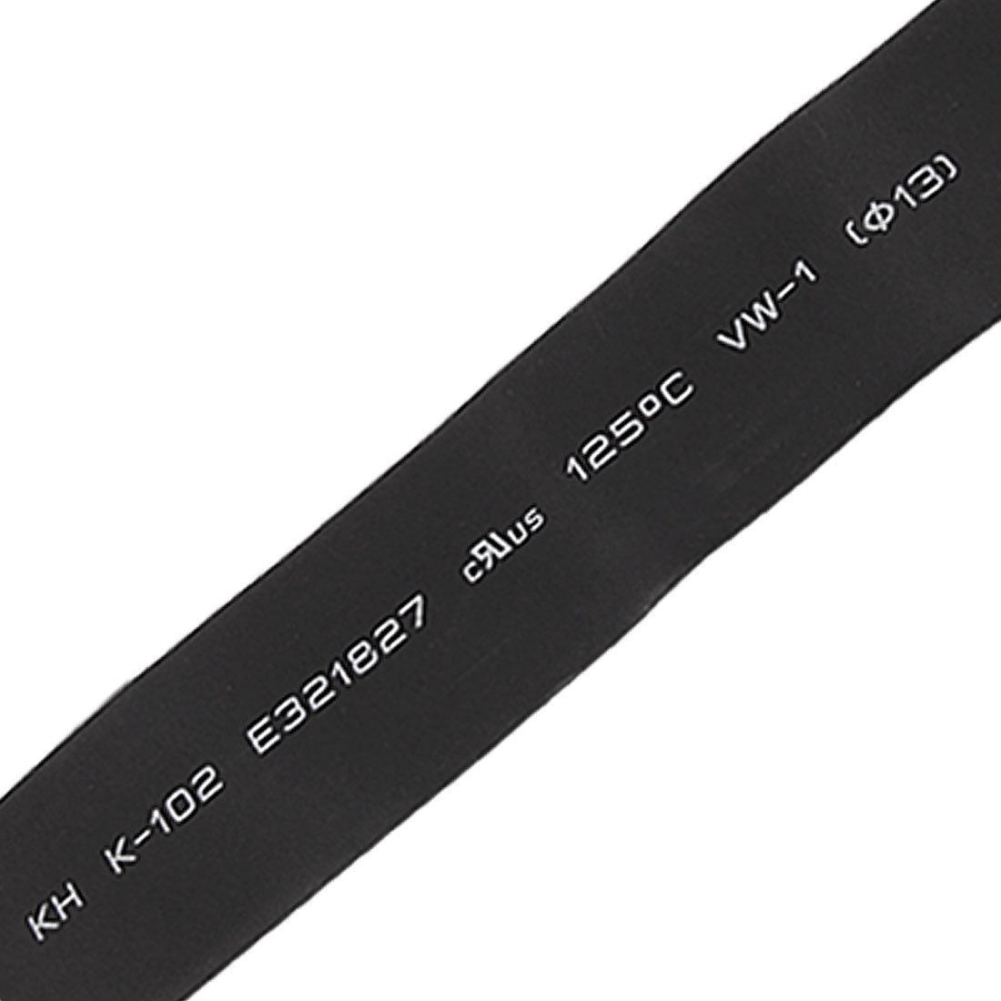 Black 13mm Diameter Polyolefin 2:1 Halogen-Free Heat Shrink Tubing 1M 3.3Ft