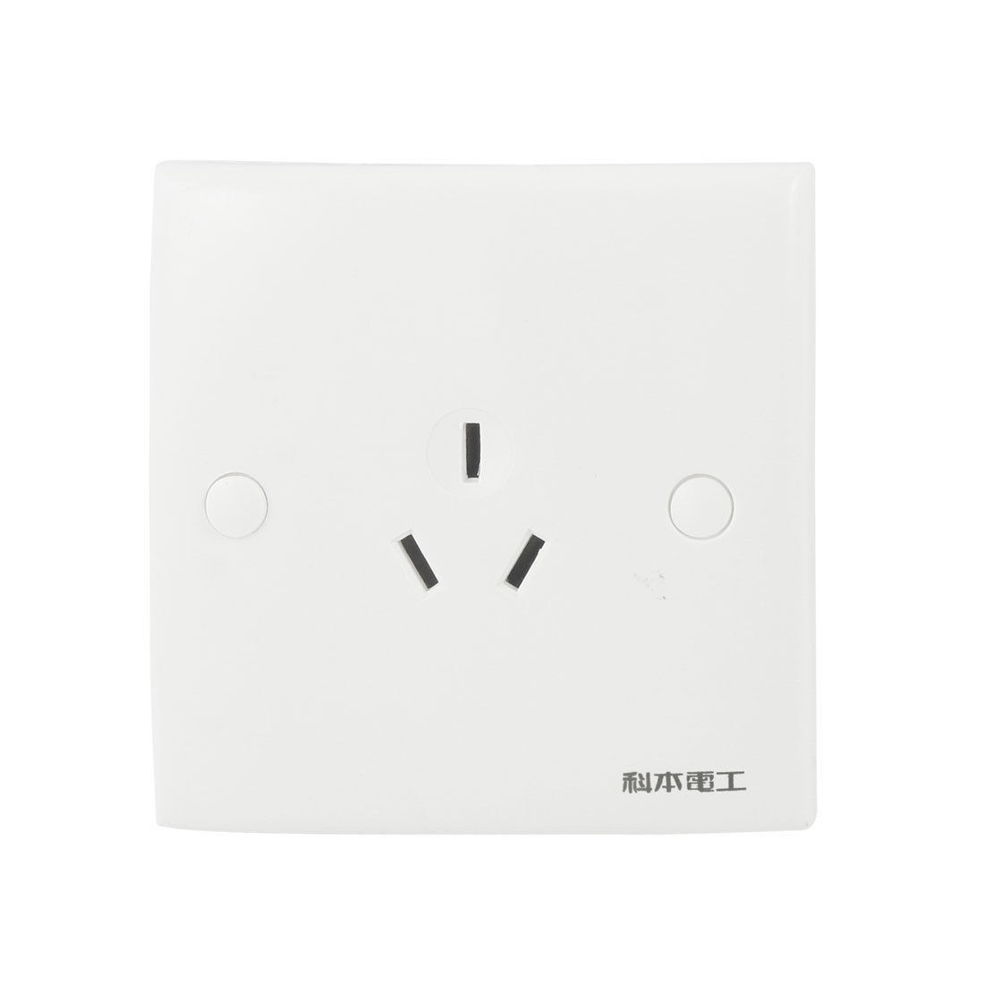 Wall Mount White Plastic Shell AU 3 Pin Outlet Plate Socket