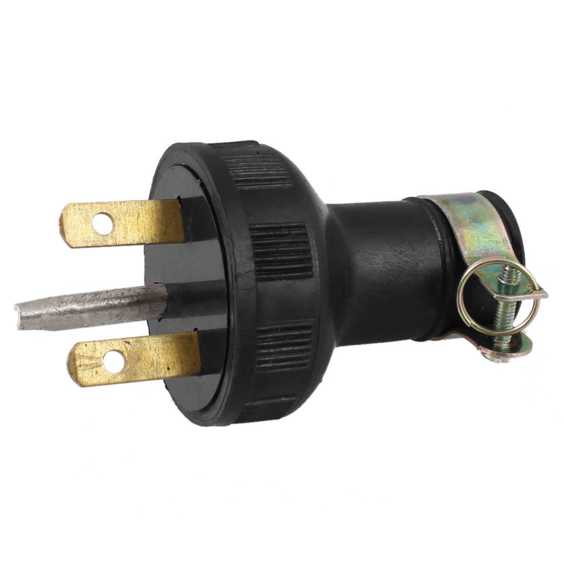 AC 250V 10A Straight Blade 2 Pole 3 Wire Male Electrical Plug