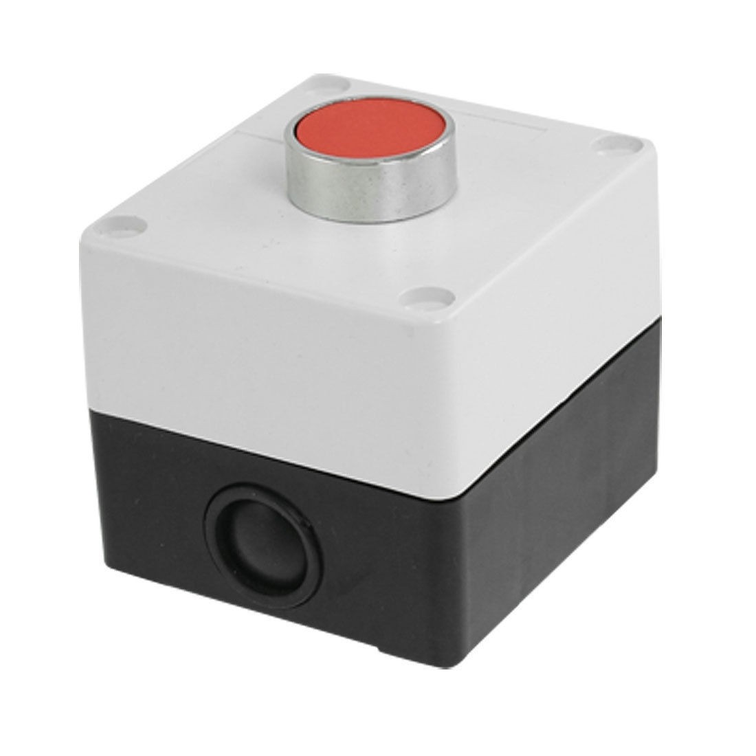 AC 400V 10A Red Flat Round Cap NC Momentary Switch Push Button Station 