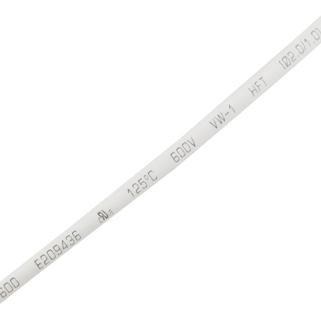 2mm Dia. White Polyolefin Heat Shrinkable Tube Shrink Tubing 4M
