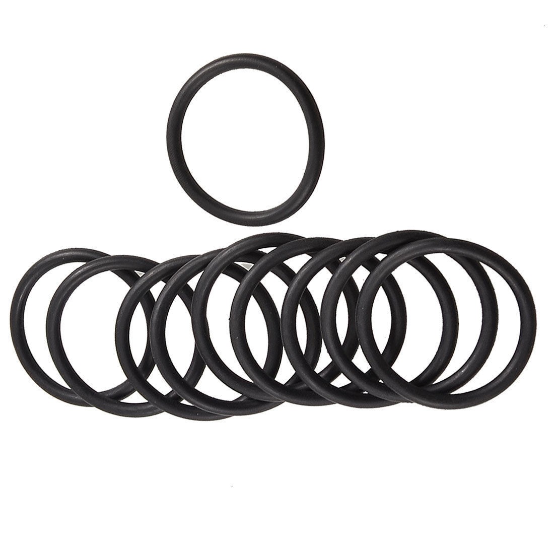 10 Pcs 35mm x 28mm x 3.1mm Mechanical Rubber O Ring Oil Seal Gaskets Black