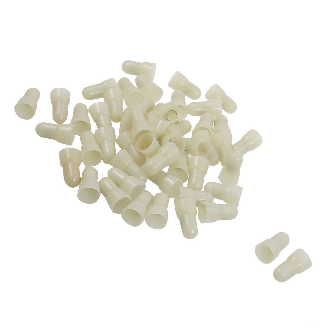 50 Pcs 6mm Tin Plated Tube Closed End Wire Connectors Crimp Caps