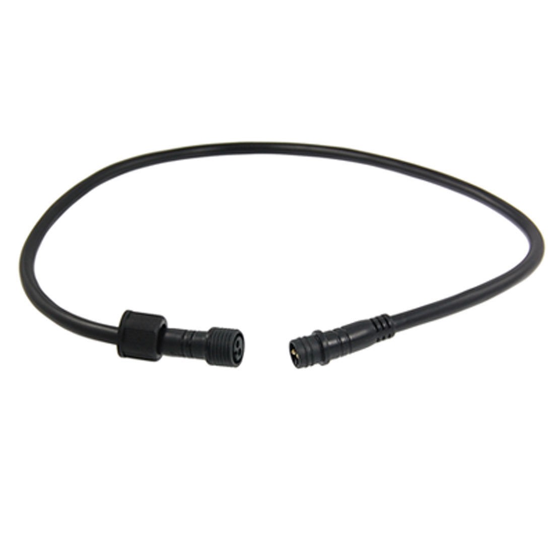 LED Lighting Male Female 2 Pin Waterproof Connector Black