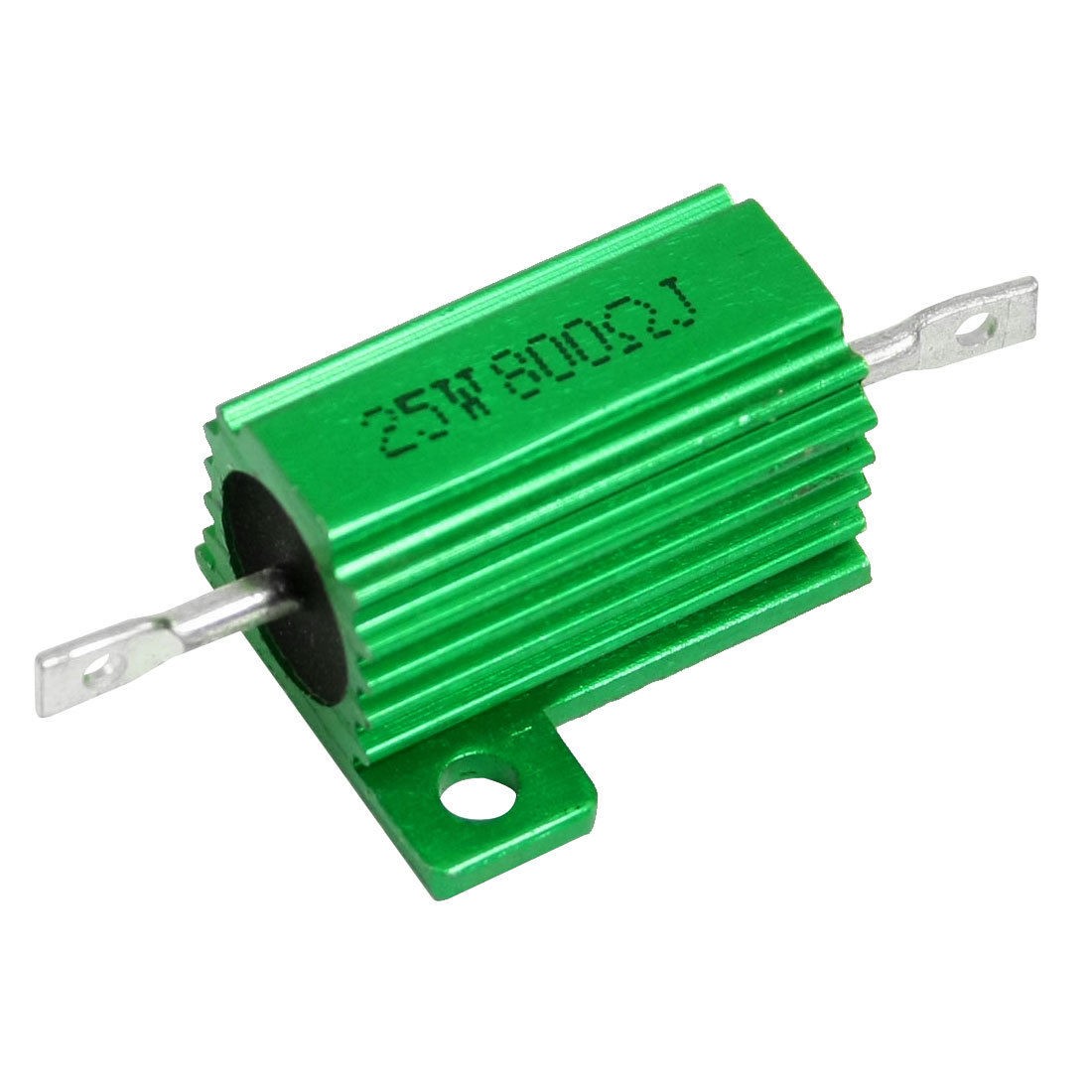 Green Aluminum Housed Clad Wirewound Resistor 5% 800 Ohm 25 Watt