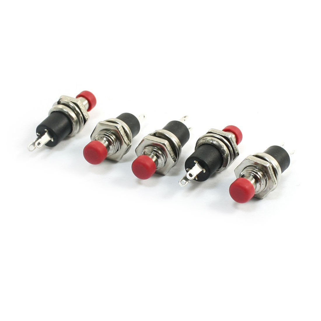 5Pcs AC250V 1A SPST 2Pin 1NO Momentary Control Push Button Switch for Door Bell