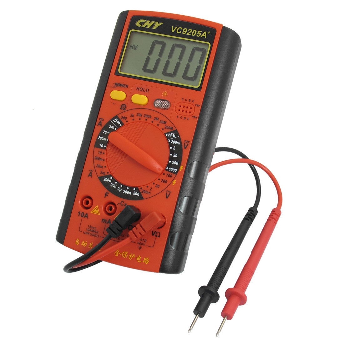 Red AC DC Current Ammeter Ohmmeter Capacitance Testing Digital Multimeter