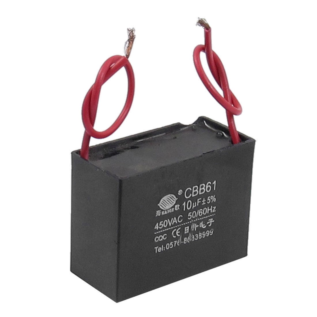 CBB61 Model 10uF AC 450V Rectangle Non Polar Motor Run Capacitor