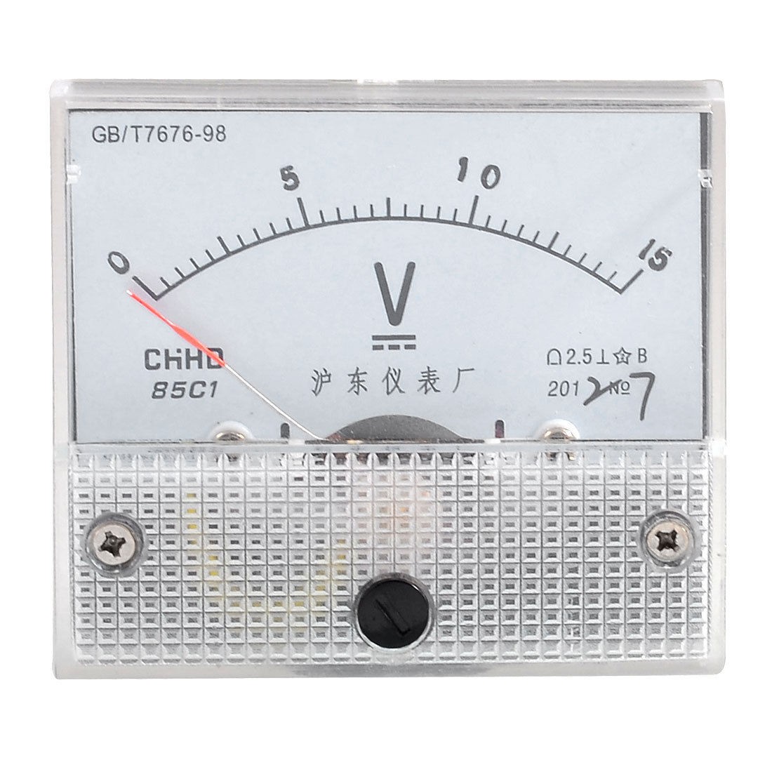 Screw Mounted Class 2.5 Accuracy Analog DC Volt Meter Panel 0-15V