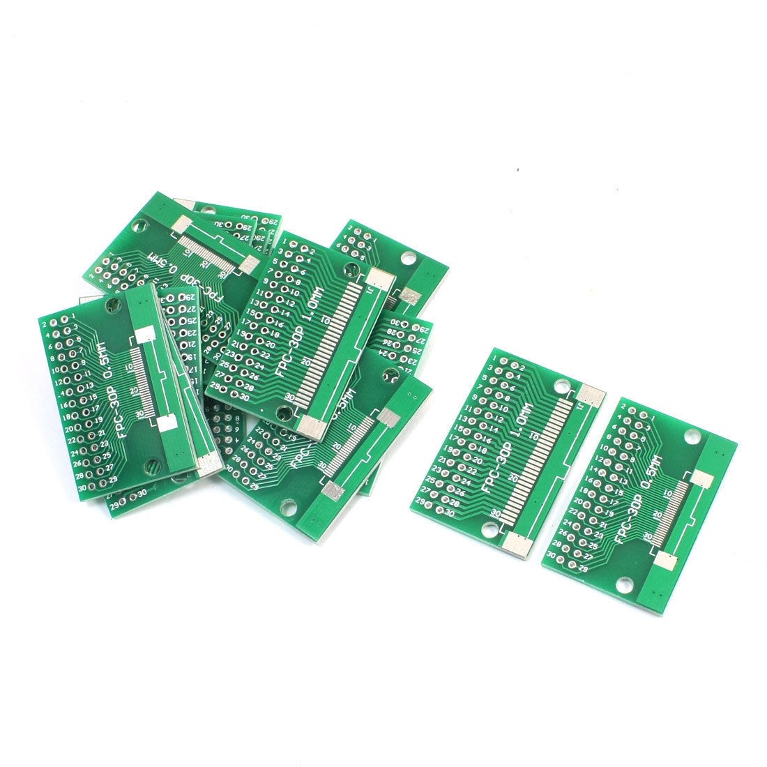15Pcs FPC/FFC 0.5mm/1.0mm Spacing 30P Flat Cable Socket Connector Adapter