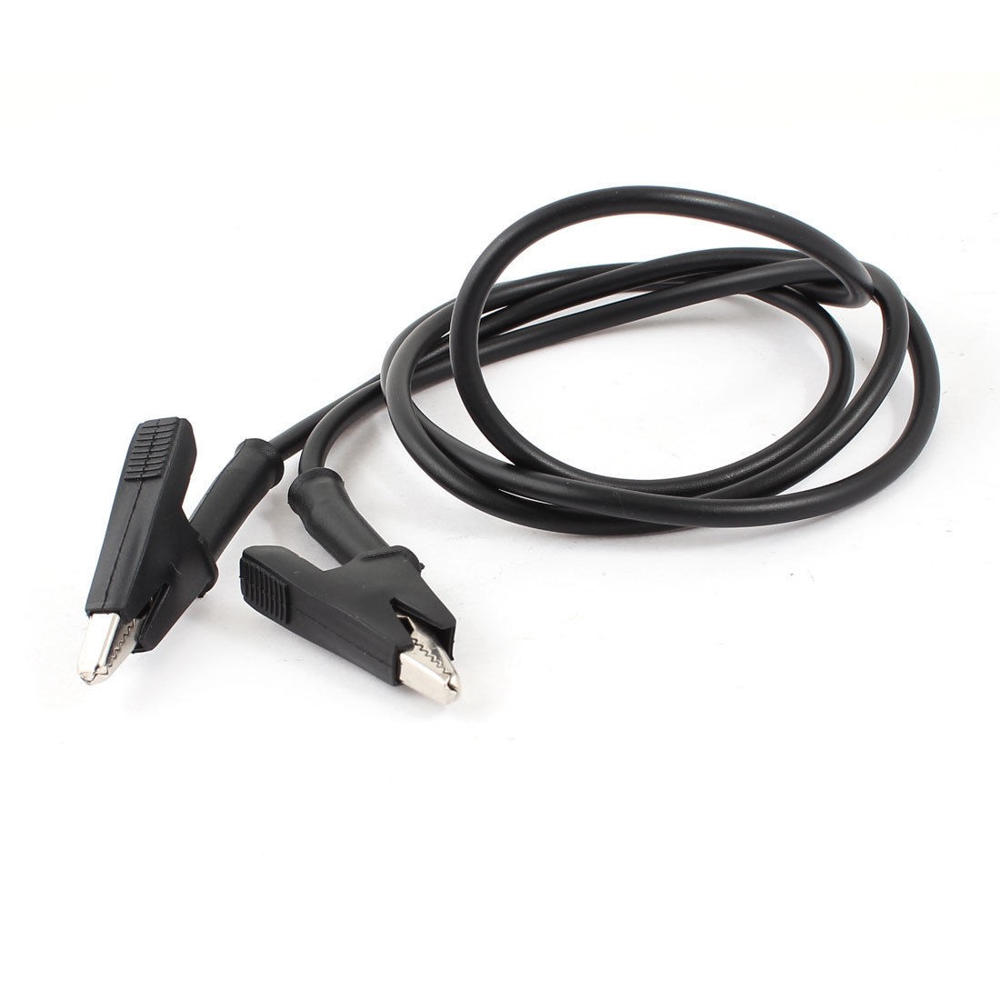 1M Long Alligator Clip Electrical Clamp Insulated Test Lead Cable Black