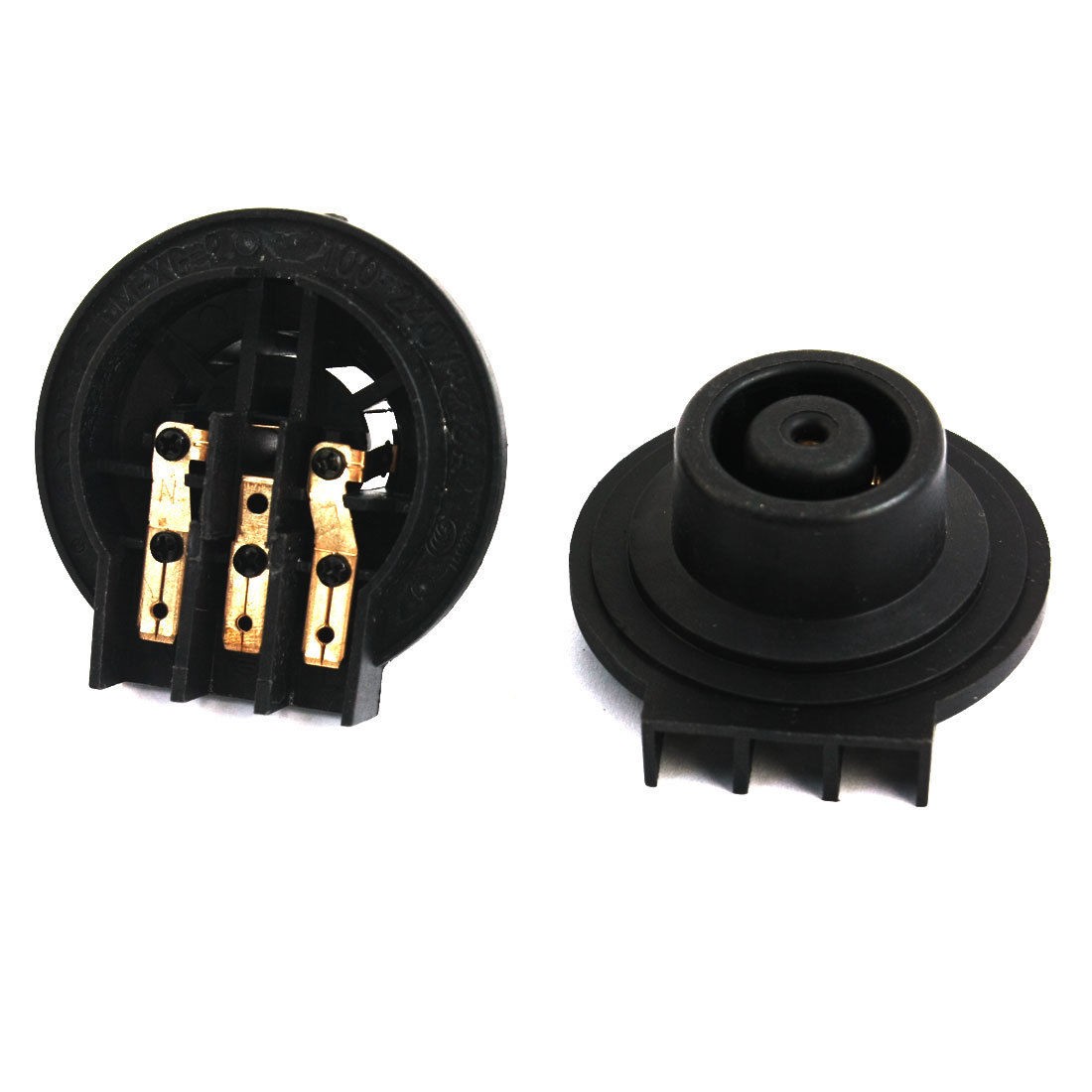 2 Pcs Kettle 3 Pin Thermostat Socket Temperature Controller Base TM-XG-2
