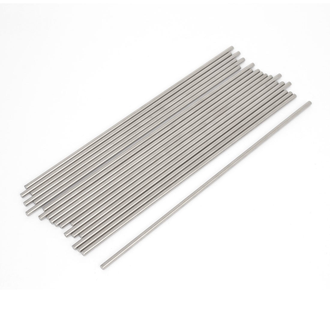 20 Pcs 3mm Dia 17cm Long Stainless Steel  RC Helicopter Transmission Round Rods