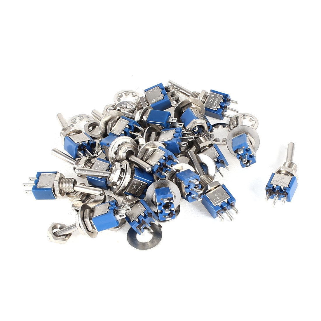 20 Pcs AC 125V 3A 3 Pin SPDT On/On 2 Position Mini Toggle Switch SMTS-102