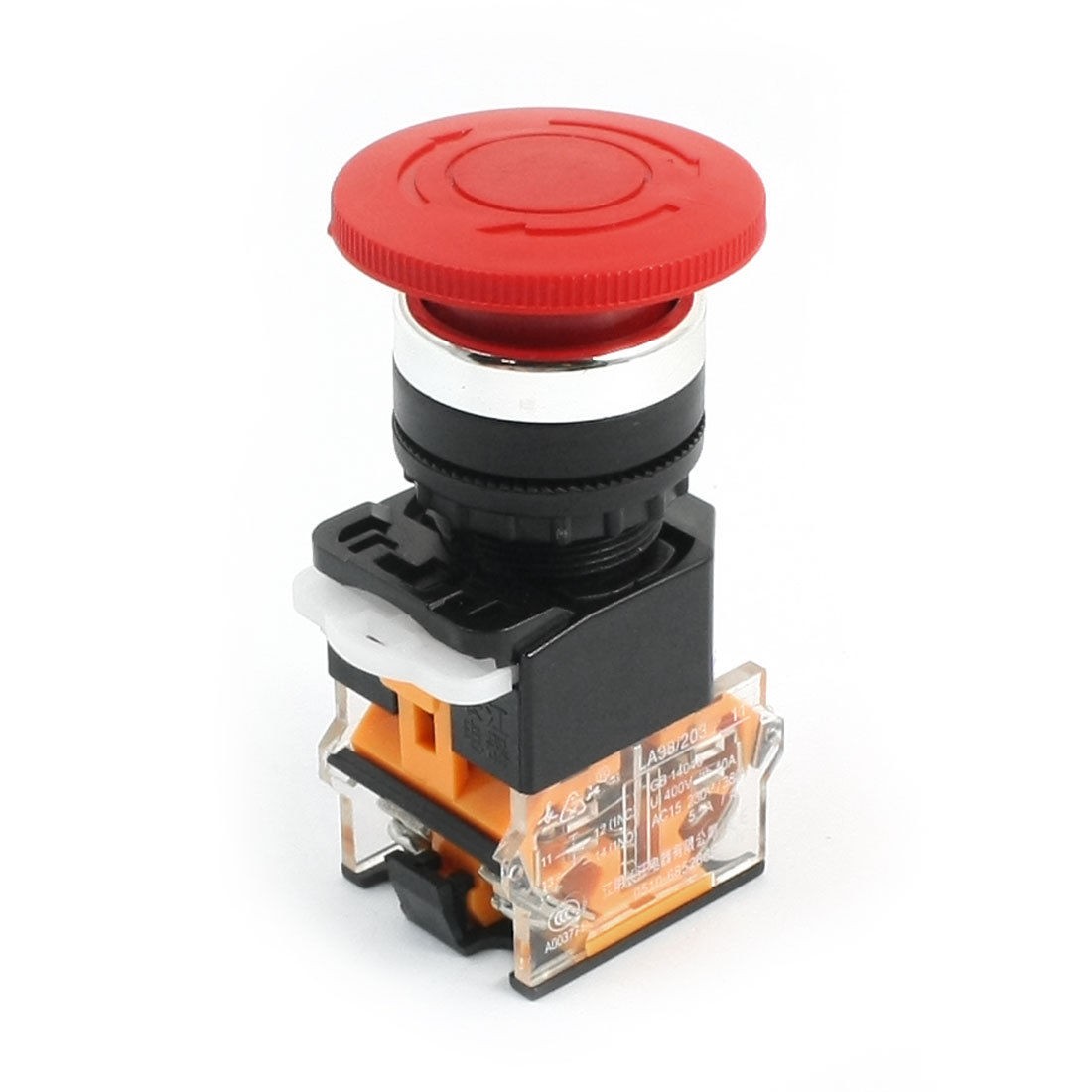 Self Locking Type Red Mushroom Push Button Switch 400V 10A LA38/203