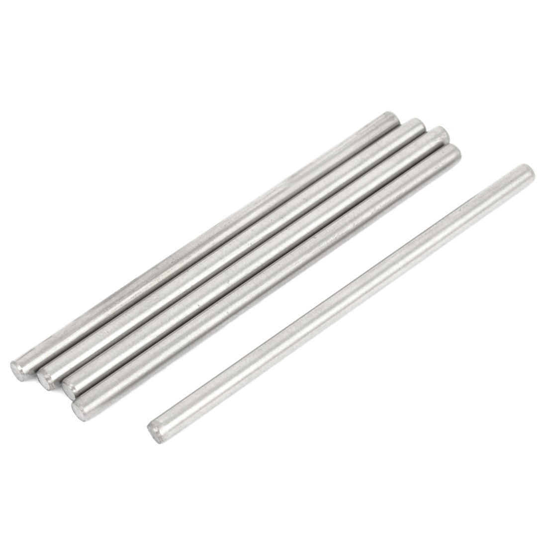 5 Pcs 3mm Dia 6cm Long Stainless Steel  RC Helicopter Transmission Round Rods