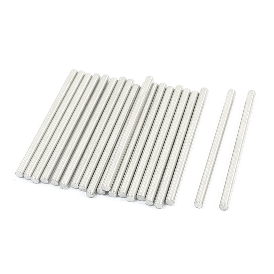 20 Pcs Replacement Stainless Steel Round Rods Bars 3mmx50mm for RC Toy Car