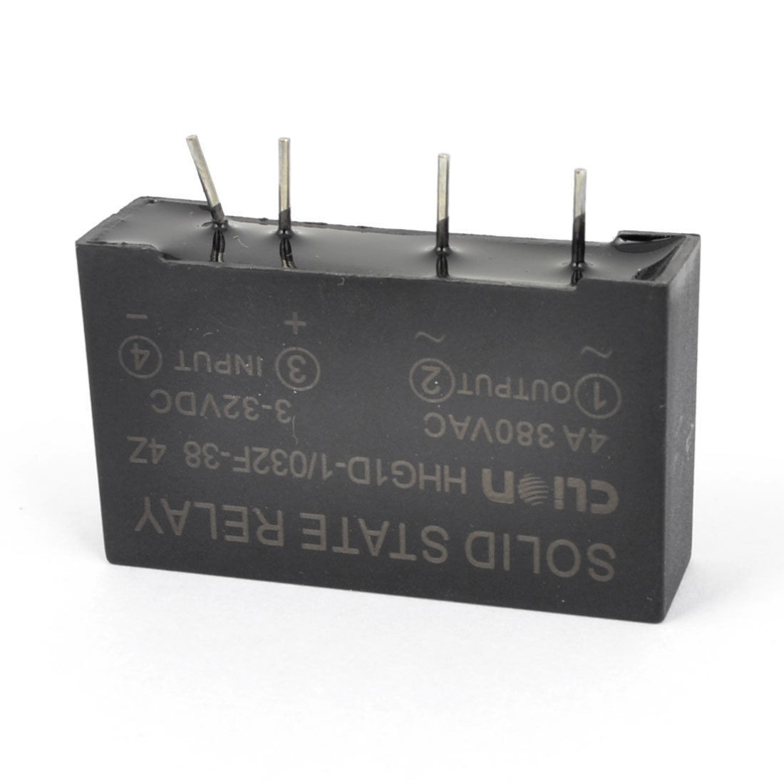 HHG1D-1/032F-3<wbr/>8 4 Pin PCB Mount SSR Solid State Relay Black