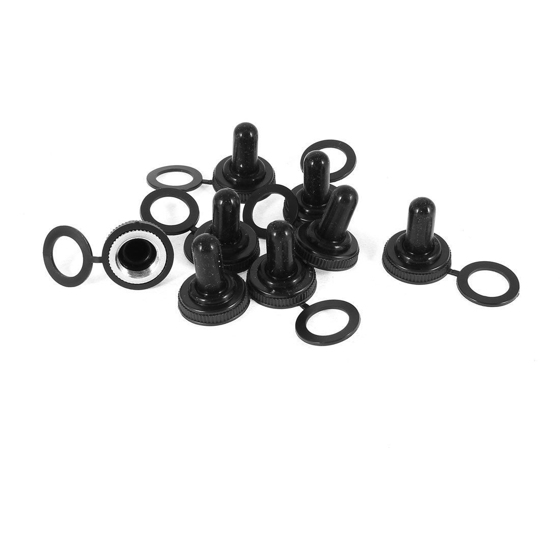 8 Pcs 11mm 0.43" Waterproof Toggle Switch Rubber Cover Cap Seal