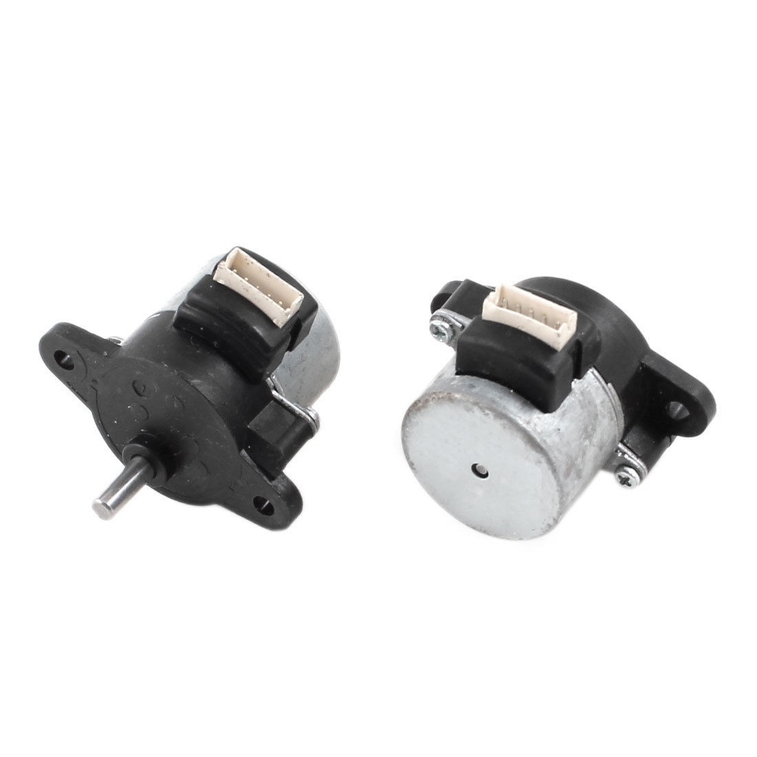 2 Pcs DC 12V 3x10mm Shaft 4500PRM 4-Phase 5-Wire Reducing Stepper Motor