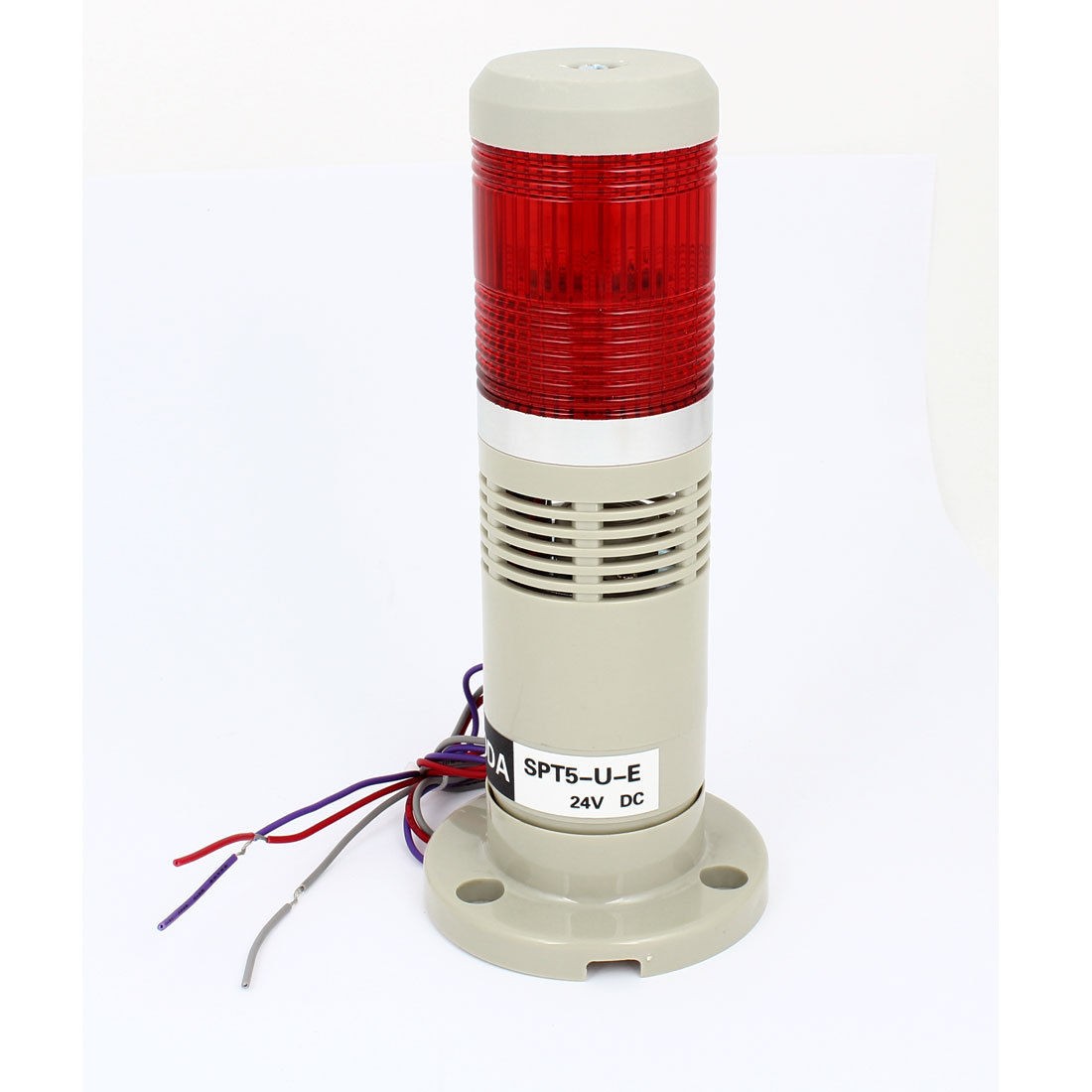 Red Industrial Signal Tower Stack Indicator Light Bulb Buzzer 90dB DC 24V