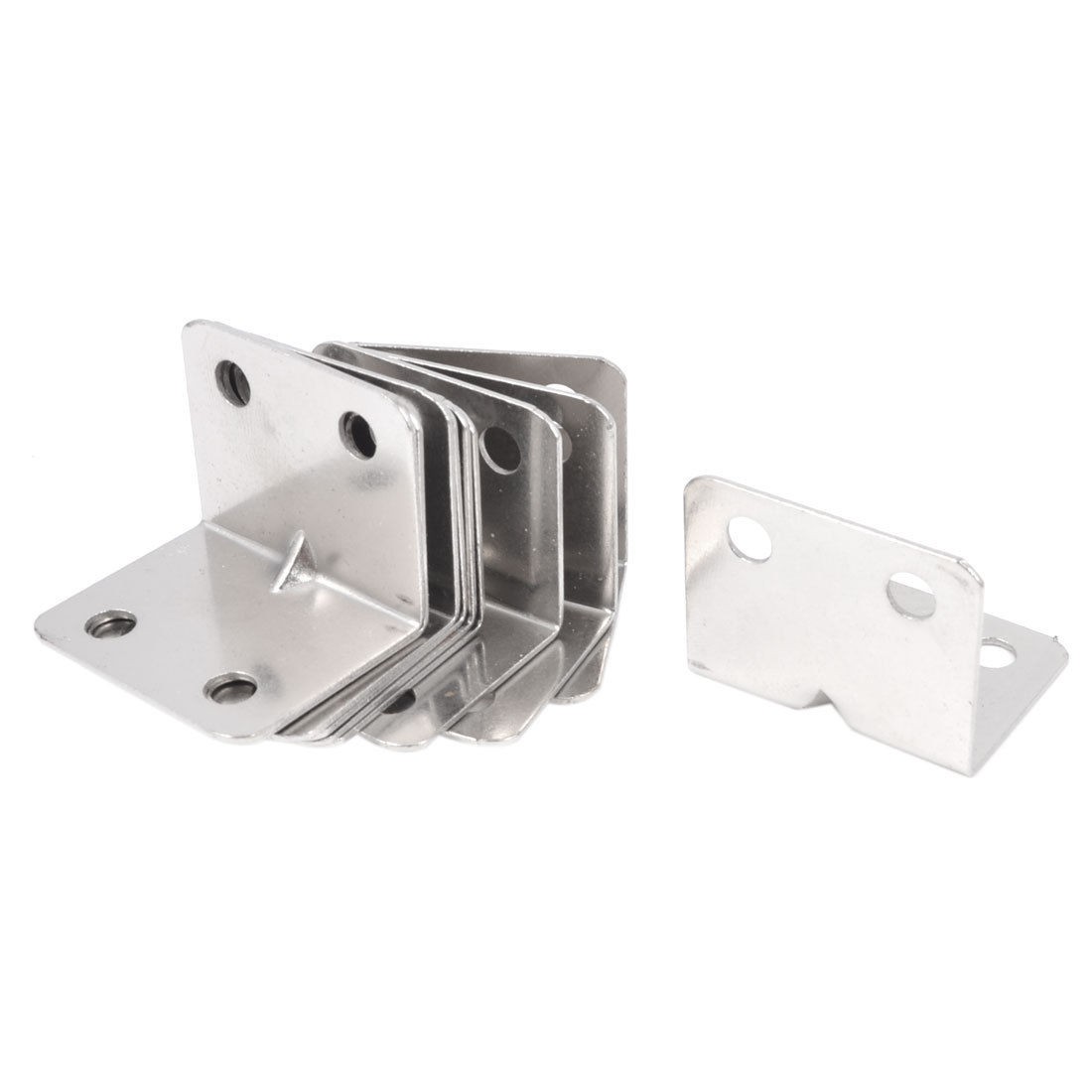 Shelf Door 32mm x 25mm 90 Degree 4 Mount Holes Angle Brackets 10 Pcs