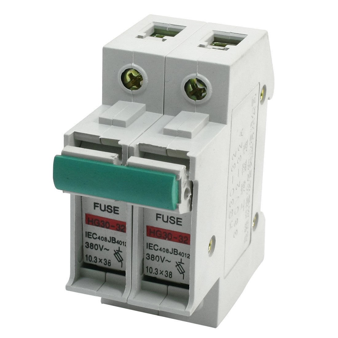 HG30-32 AC380V 2-32A 2Pole 10.3x38mm Cylindrical Fuse Holder Socket