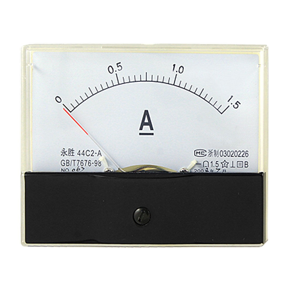 DC 0-1.5A Current Ammeter Analog Panel Meter Gauge 44C2