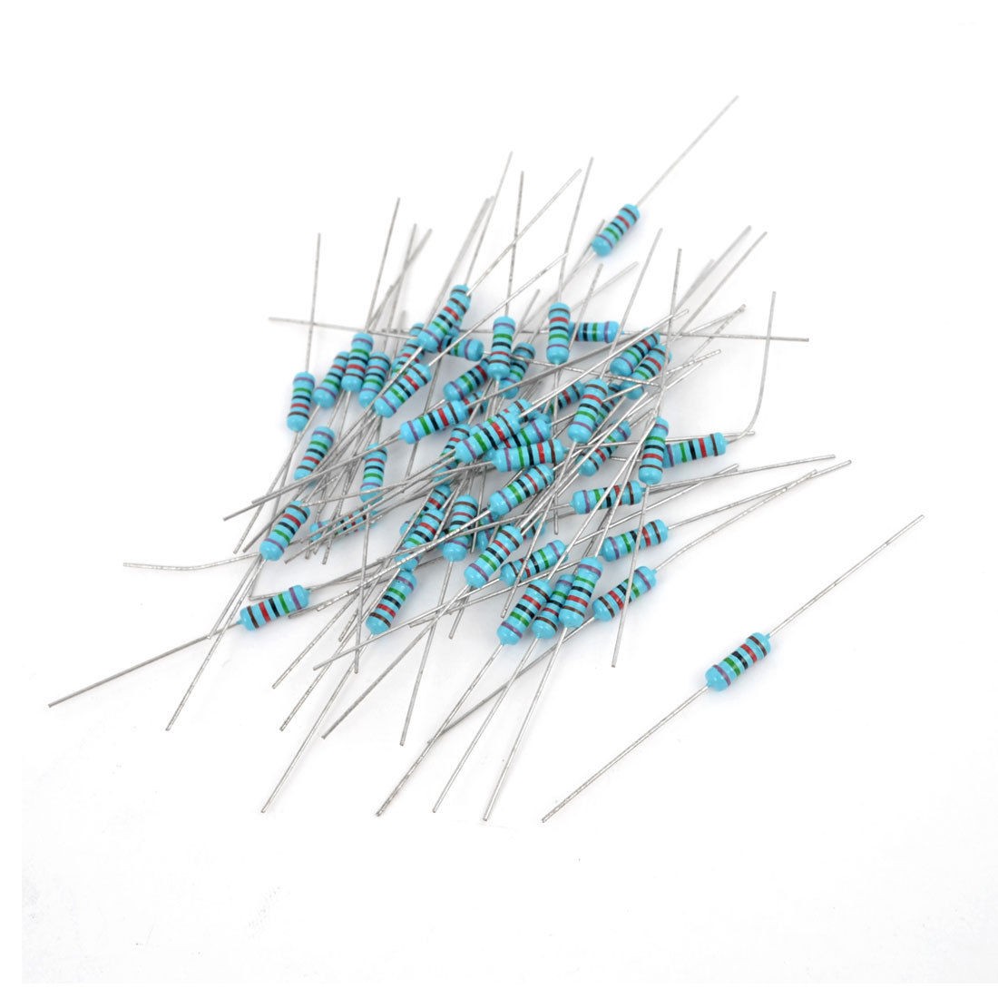 60 Pcs 1/2W 1% 75K Ohm Flameproof Axial Metal Film Resistor Assortment Kit