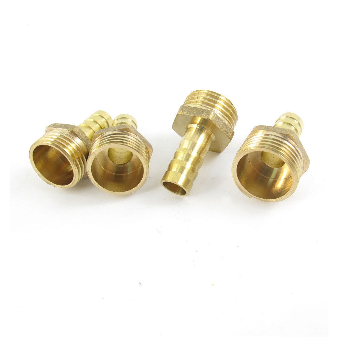 4pcs 1 2pt Threaded to 10mm Hose Barb Straight Air Connector Adapter