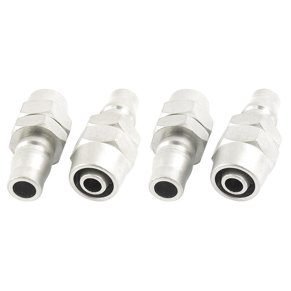4 Pcs 12mm x 8mm Tube Alloy Air Flow Quick Coupler Pipe Connector PP40