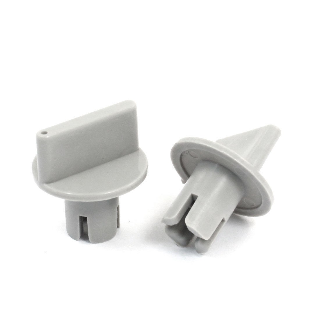 2 Pcs 6mm Gray Plastic Control Speed ON/OFF Rotary Knob for Home Electric Fan