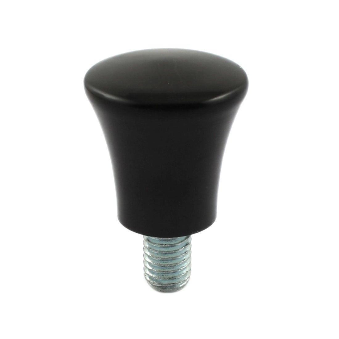 Black 32mm Head Dia 10x16mm Male Thread Screw On Type Round Knob