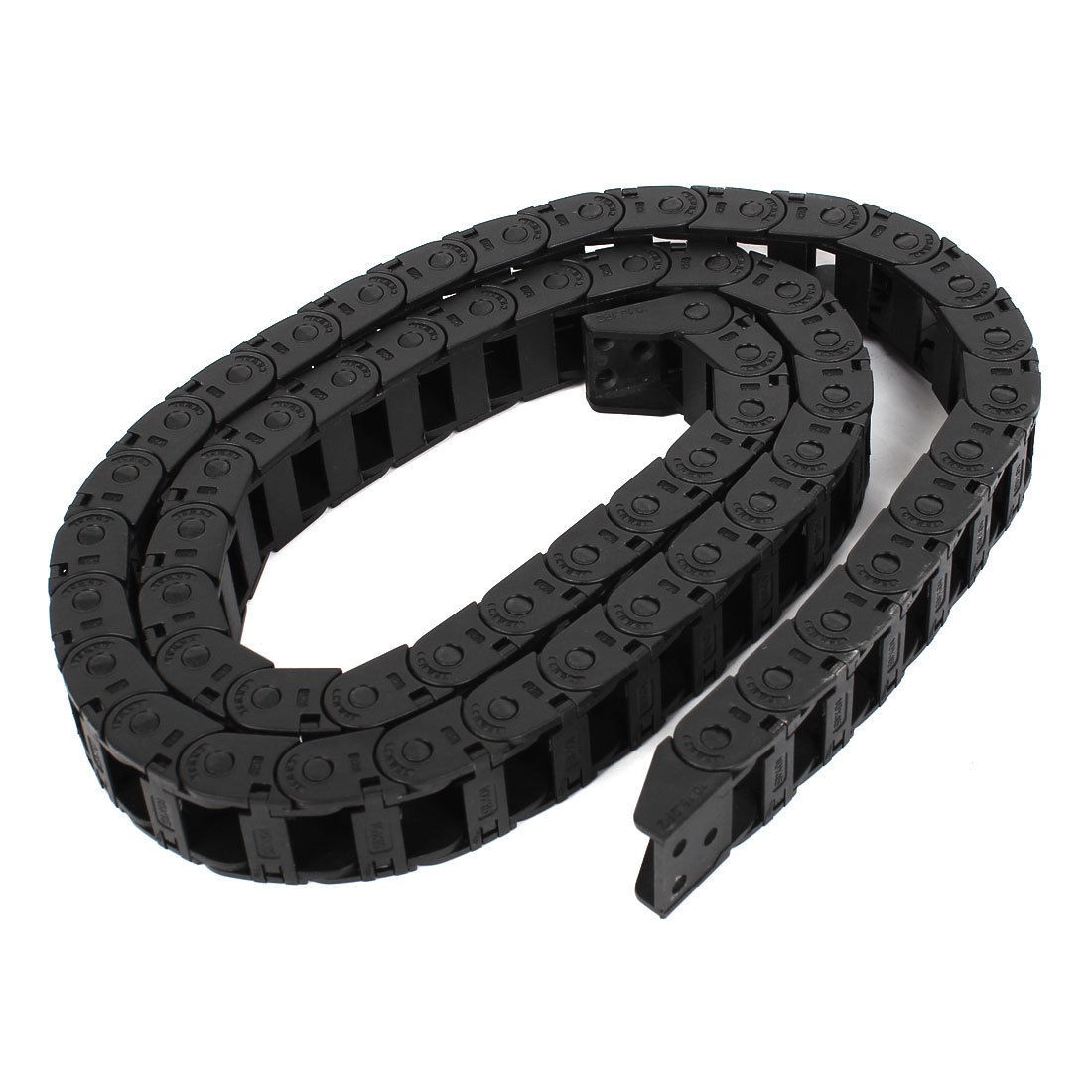 41" 105cm Length Black Plastic Towline Cable Drag Chain 10mm x 15mm