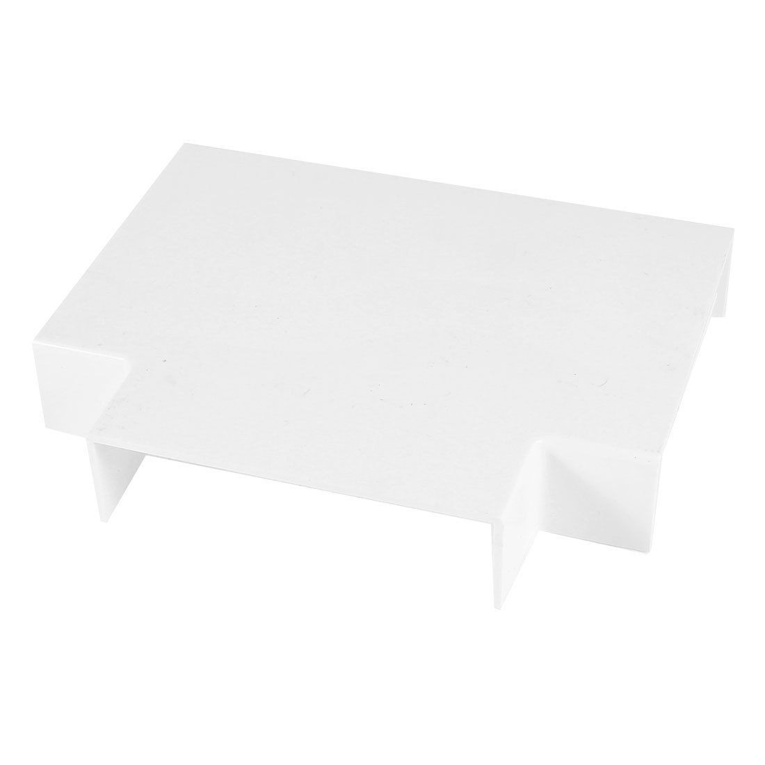 99mm x 99mm x 27mm 3 Way White PVC Flat Tee Mini Trunking
