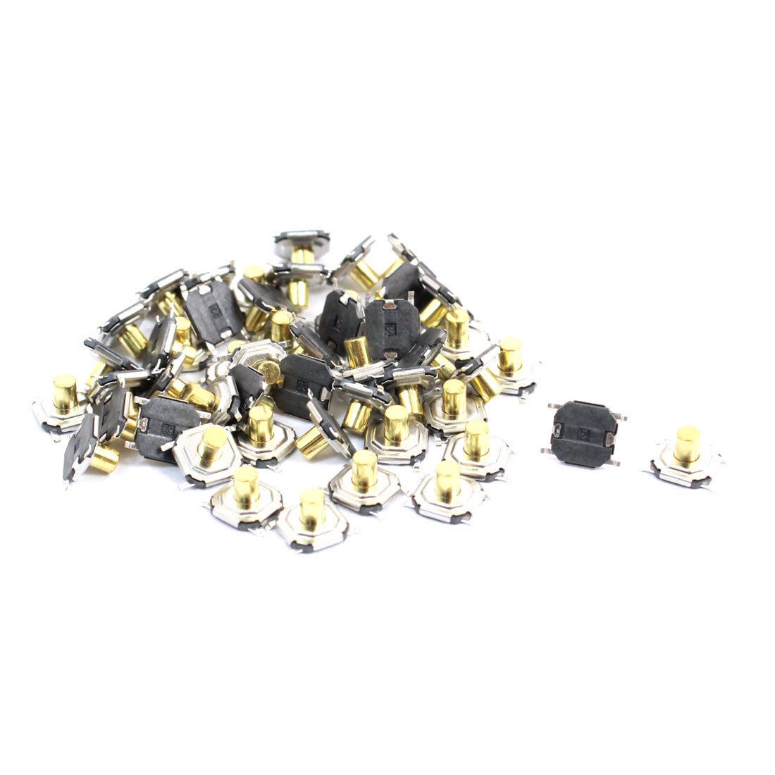 50 Pcs 4x4x3.5mm 4 Pin PCB Momentary Tactile Tact Push Button Switches