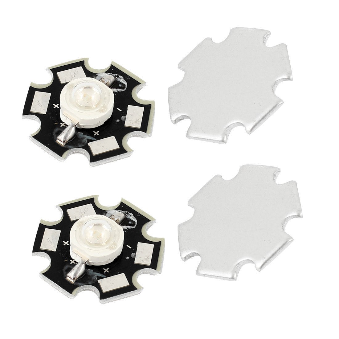 4pcs 1W 460-470nm Blue Light LED Lamp Bead Emitter 20-25LM w Star Base